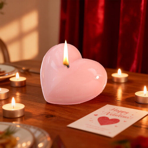 Velas de San Valentín con forma de corazón, perfumadas, paquete de 2 2