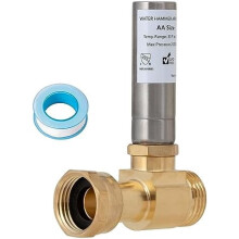 Opritor de lovituri de berbec pentru șaibă de 3/4", 3/4" GHT M/F, pentru linia de rufe, oprește șocul furtunului, include 1 bandă de etanșare