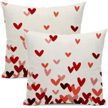 Ľanové obliečky na vankúše na Valentína 12x20 palcov, sada 2 kusov