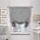 Cortina térmica blackout cinza pomba com amarração 42x63 polegadas 1