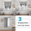 Cortina térmica blackout cinza pomba com amarração 42x63 polegadas 4
