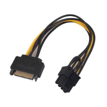 SATA15pin macho a 62PCI-Express PCIe Tarjeta gráfica de alimentación