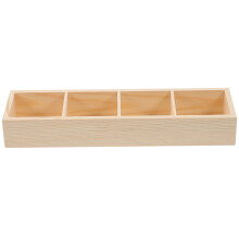 Organisateur de coin café en bois à 4 compartiments pour bureau ou comptoir de maison