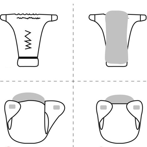 Fraldas reutilizáveis e ajustáveis para bebês recém-nascidos de 0 a 12 meses, ideais para bonecas de 35 a 40 cm (14 a 16 polegadas). 1