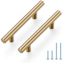Lot de 30 poignées de meuble en bronze champagne – Longueur : 12,7 cm (5 po), entraxe : 76 mm (3 po) – Poignées de meuble de cuisine en