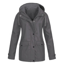 Winterregenjas voor dames, effen, outdoor, regenjas met capuchon, winddichte jassen, effen bovenkleding, uitverkoop.