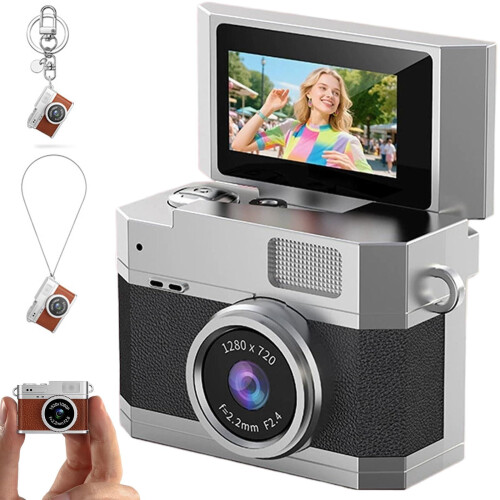 Ψηφιακή κάμερα Xoxingysm με ρετρό CCD μεγέθους αντίχειρα – Φορητή κάμερα με μπρελόκ 1