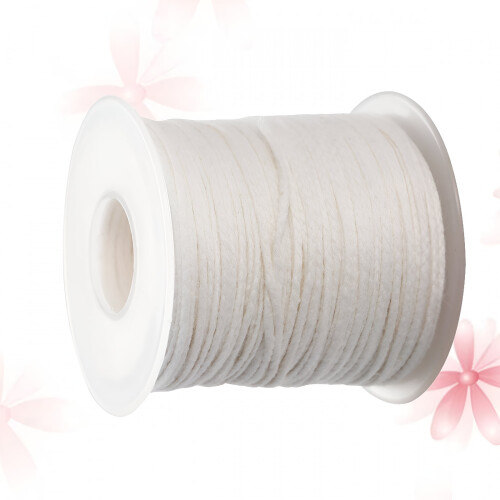 HIBIBUD Ρολό Φιτιλιού Βαμβακιού DIY Φιτίλι (Λευκό) 1
