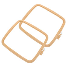 Homoyoyo2Pcs Ανθεκτικό χακί πλαστικό τετράγωνο κρίκο κεντήματος για βελόνα διάτρησης