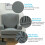 Housse de fauteuil à oreilles en polyester – Extensible, Lavable en machine, 3