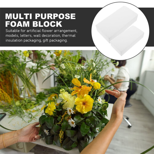 2 Pcs Sculpting Foam Blocks Polystyrene Rectangular DIY Crafts 1