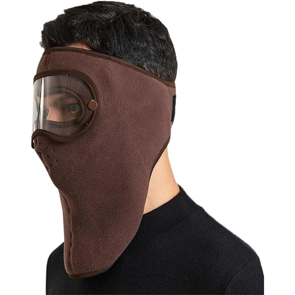 Balaclava Fleece Ski Mask For Men Women Warm Windproof Winter Face Mask With Goggles-Perfect For Cycling Hiking Outdoor 9448990372980