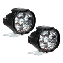 12V8W LED-kørelys til motorcykler, vandtætte tågelygter til ATV/UTV/motorcykel/bil/lastbil/båd/gaffeltruck, 6-perlespotlygter med