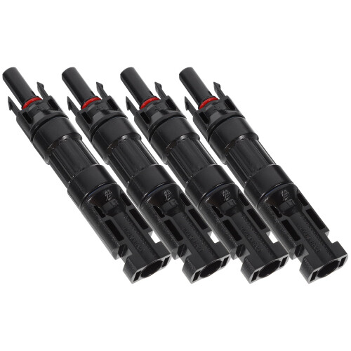 4 PCS Fuse Holder Solar Extension Cable Panel Connector Black