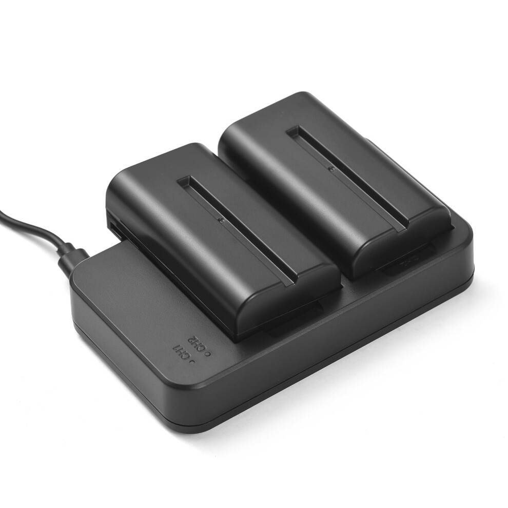F960/F550/F530/F330/F570/F750/F770 2-Slot Battery Kit, 2Pcs Np-F550/F570 7.4V 2400Mah Usb Camera Batteries 9448990373413