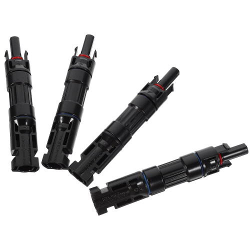 4 PCS Fuse Holder Solar Extension Cable Panel Connector Black 2