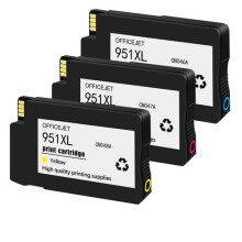 Cartouche d'encre compatible de remplacement pour HP951XL (cyan, magenta, jaune) – Officejet Pro 8600/8610/8100/8615/8620/8630/8660/251dw