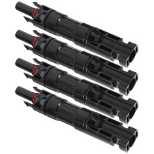 unbranded 4 PCS Photovoltaic Connector Solar Panel Cable Charger Wire Connectors Black