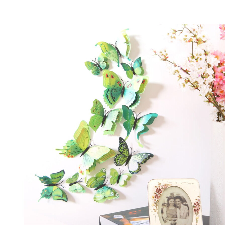 Enjoy 12Pcs Pvc 3D Butterfly Wall Decor Cute Butterflies Wall Stickers Art Decals Home Decoration 9448990375813