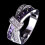Anello da donna viola con zirconi, gioiello da sposa - Viola9* 5