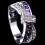 Anello da donna viola con zirconi, gioiello da sposa - Viola9* 2