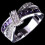 Anello da donna viola con zirconi, gioiello da sposa - Viola9* 4