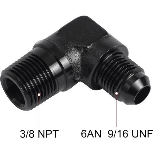 Προσαρμογέας αγκώνα AN6to3/8" NPT90 (2 τεμάχια) 1