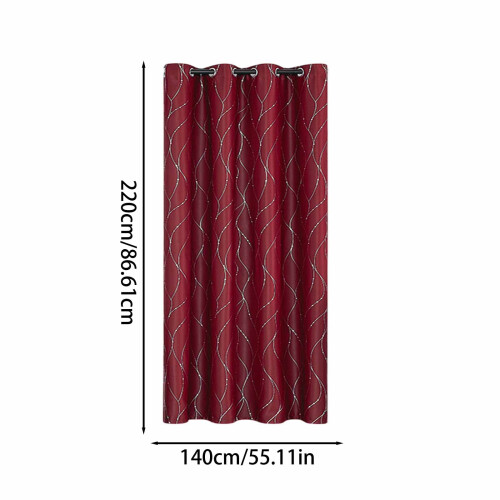 Thermal Insulated Blackout Curtain Panel Red 87x55in 1