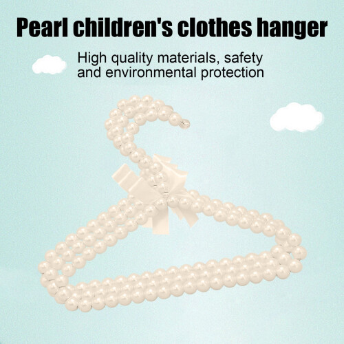 Percha de plástico con lazo de perlas – Beige, 1 unidad 2