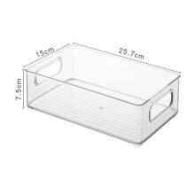Organisateur de tiroir, boîte de rangement transparente empilable pour fruits et aliments, boîte de rangement pour livres, cosmétiques et bijoux,