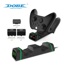 Kit de carga universal para mandos dobles de Xbox: base de carga + 2 baterías de 1400 mAh para Xbox Series S y One X | Carga rápida, LED,