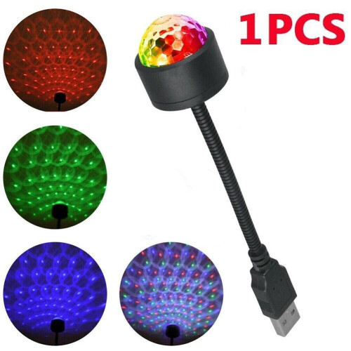 Mini LED-diskokulelys med lydaktivering og automatisk 2