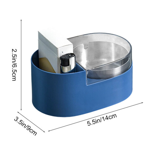 No-Drill Plastic Ashtray Wall-Mounted & Desktop Dual-Use Smoking Accessory for Home Office 2