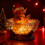 Christmas bull lantern Highland cow theme warm light 3
