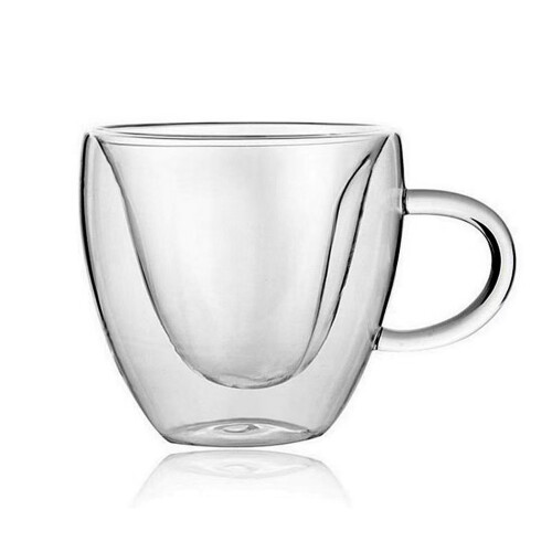 Herzförmiger doppelwandiger Glasbecher, 180 ml oder 240 ml 1