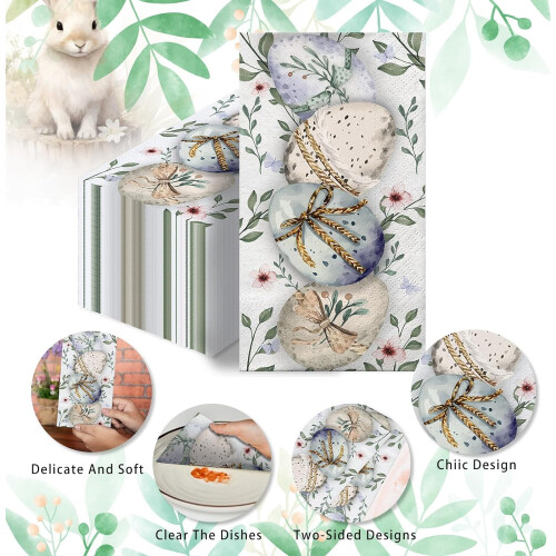 Easter Disposable Paper Napkins, Decorative for Party Lunch Dinner 2