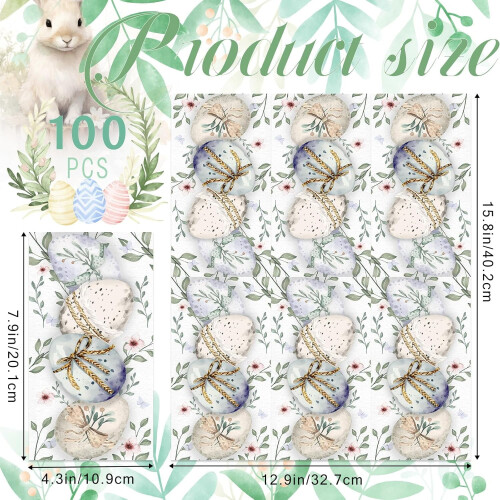 Easter Disposable Paper Napkins, Decorative for Party Lunch Dinner 1