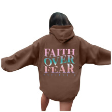 Damen-Hoodies mit christlichem Grafikprint, Herbstmode, Buchstabenprint, Langarm-Pullover-Sweatshirt mit Bibelvers, religiöses, lockeres Oberteil