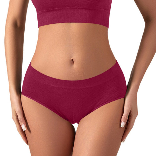 Damen-Unterwäsche aus Baumwolle, einfarbig, Patchwork-Slips, Höschen, Bikini-Unterhosen 1