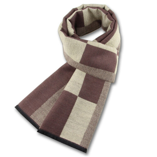 Sciarpa da uomo casual alla moda, invernale, spessa, calda e morbida, scialle classico, sciarpa lunga, sciarpa regalo per uomo
