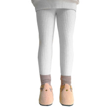 Ediodpoh Children Thermal Pants Girls Casual Leggings Fashion Slim Fit Pants for Babies Girls Trousers White 3-4 Years