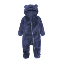 Moderigtigt Unisex Babytøj Nyfødte Drenge Piger Plys Sød Bjørneøre Vinter Tyk Varm Jumpsuit Romper, Størrelser 3-6 Måneder