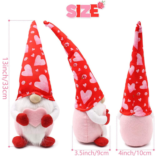 Valentinstag Stehende Deko Zwergen-Stoffpuppe mit 1