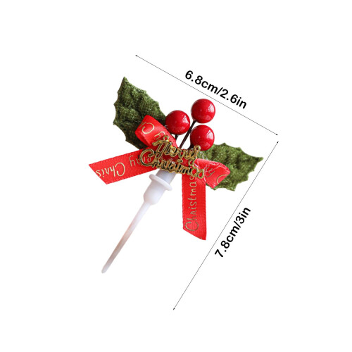 Christmas cake decoration insert: Santa, tree, wreath 2