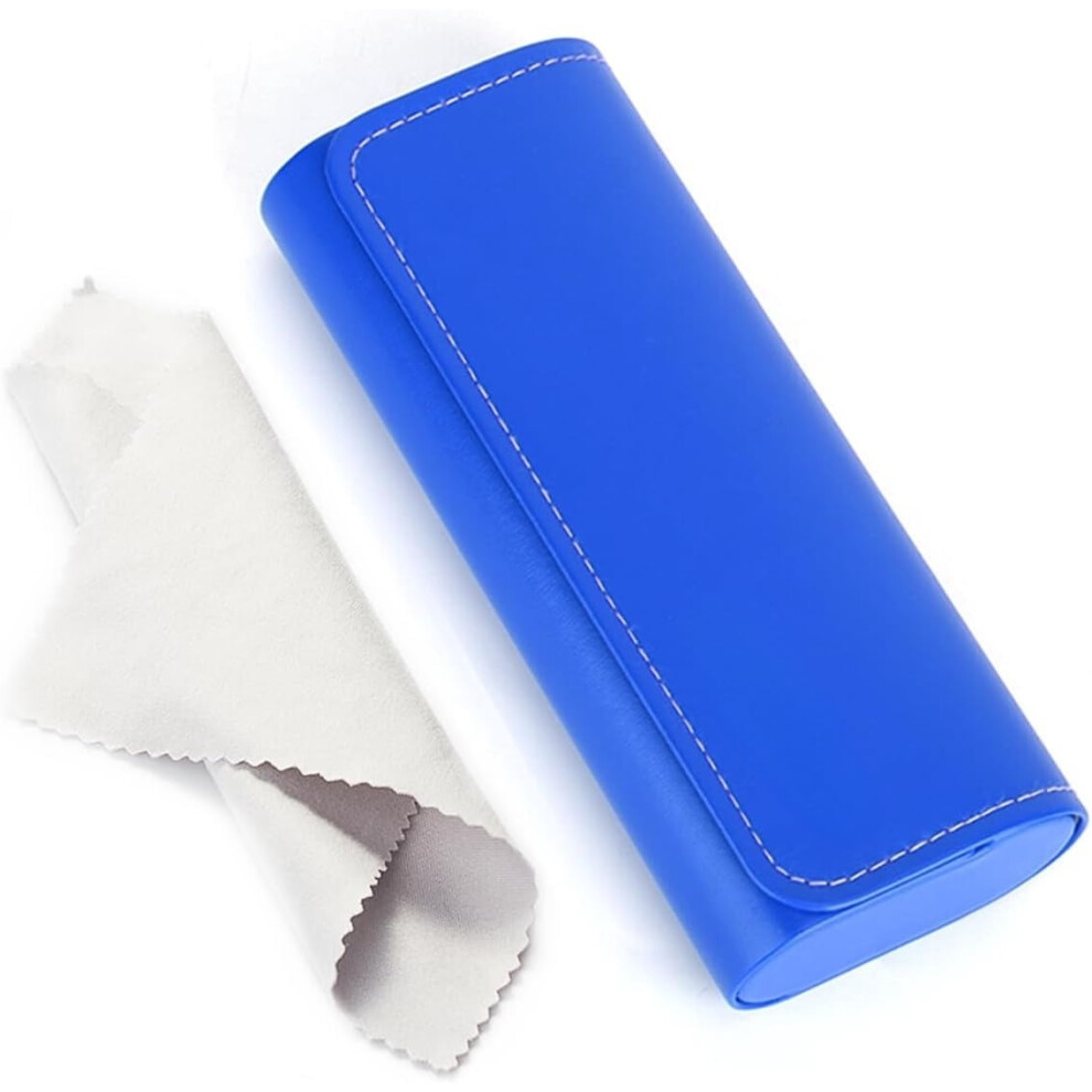 Hard Shell Glasses Case Leather Travel Eyeglass Case 1 Pack