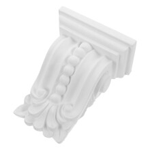 White PU carved applique furniture onlay decorative