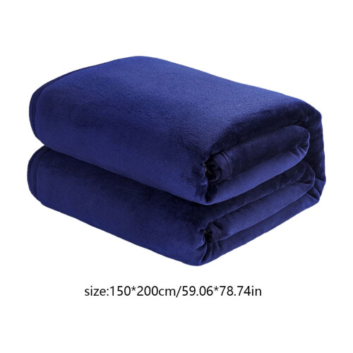 Ensfarget fleece-teppe 137 x 182 cm 2