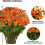 Funsdecor artificial sunset mums orange 5-pack 7