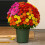 Funsdecor artificial sunset mums orange 5-pack 5