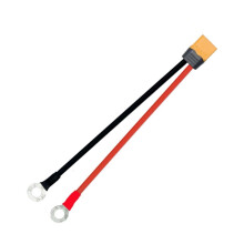 Cabo terminal com conector XT60 fêmea/macho para anel de vedação, calibre 12AWG, para aeromodelismo.
